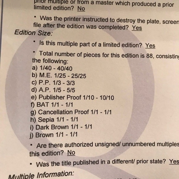 "Painted" Limited Ed Etching by Guillaume Azoulay - Picture 5 of 5